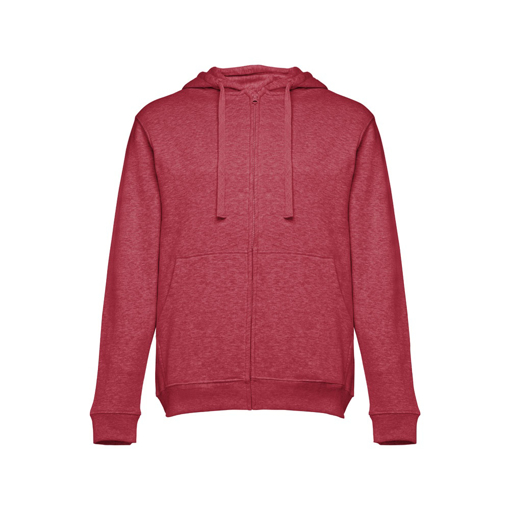 Immagine di Thc amsterdam. felpa da uomo, con zip e cappuccio rosso mélange m