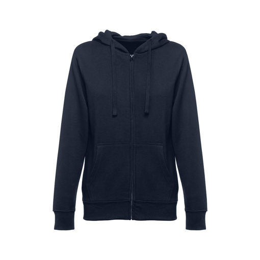 Immagine di Thc amsterdam women. felpa da donna, con zip e cappuccio blu scuro m