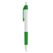Immagine di Penna a sfera Aero in plastica bianca con finitura antiscivolo verde