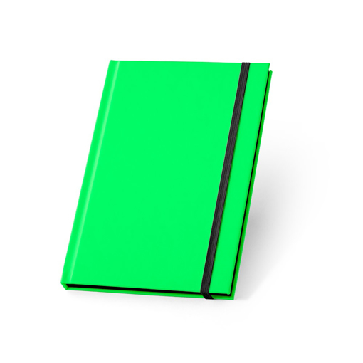 Watters Quaderno A5, copertina rigida in PU fluorescente verde chiaro, 192  pagine a righe bianche, chiusura con elastico. Shop Italia Market