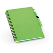 Immagine di Rothfuss Block notes B6 a spirale con supporto per penna compresa, 160 pagine a righe in carta riciclata, verde chiaro