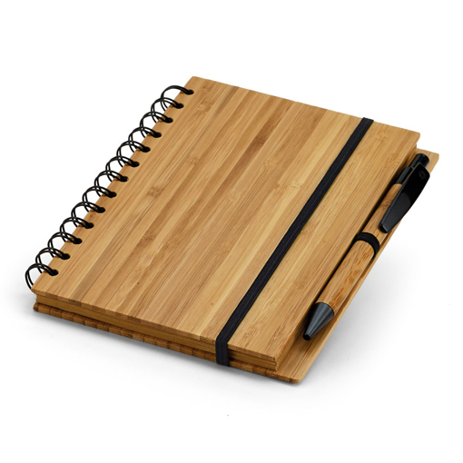 Immagine di Dickens A5.block note naturale in bambù e supporto penna