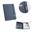 Immagine di Emerge folder II, cartella A4 in rPET blu con elastico, tasche interne, supporto penna (non inclusa),  block note da 20 pagine bianche a righe