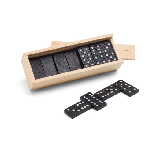 Immagine di Gioco del domino in scatola di legno, gioco da tavola