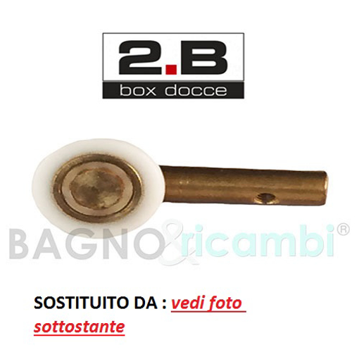 Immagine di Ricambio ruota cuscinetto rotella con carrello zama nichelato box doccia 2b na0580