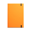 Immagine di Watters Quaderno A5, copertina rigida in PU fluorescente arancione, 192 pagine a righe bianche, chiusura con elastico
