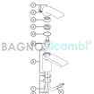 Immagine di Ricambio cartuccia monocomando lavabo bidet leaf teuco 81002430000