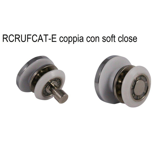 Immagine di Ricambio coppia ruote cuscinetti superiori per porte box doccia disenia rcrufcat-e