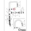 Immagine di Ricambio guarnizione oring bocca 8220-25 per rubinetto newform 10457