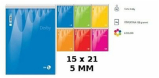 Immagine di 10 pz block notes 15x21 5m derby 60fg. bm 0100013                "
