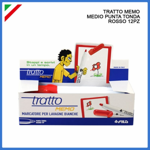 Immagine di 12 pz pennare.fila tratto memo p.tonda rosso 854002**