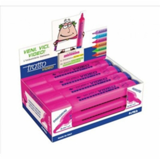 Immagine di 12 pz evidenziatore tratto video  fucsia 830207
