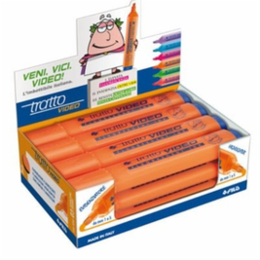 Immagine di 12 pz evidenziatore tratto video  arancio  830203