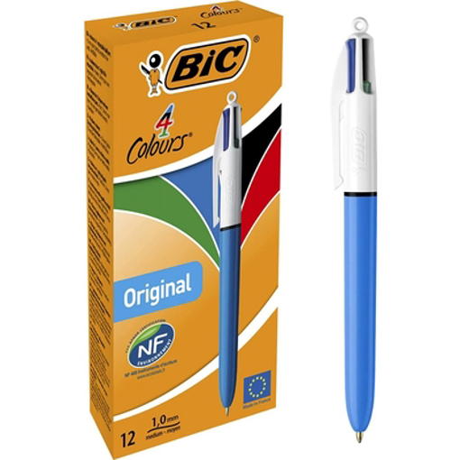 Immagine di 12 pz penna bic 4 colori original  801867