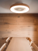 Immagine di Plafoniera led con ventilatore Tibet legno, diametro 65cm