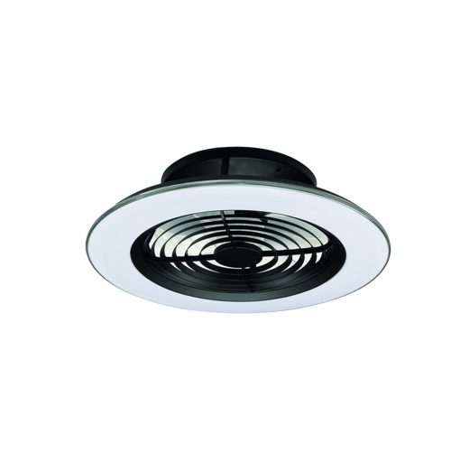 Immagine di Plafoniera led con ventilatore Alisio nero, diametro 63cm