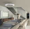 Immagine di Plafoniera led con ventilatore Alisio XL argento, diametro 73,5cm