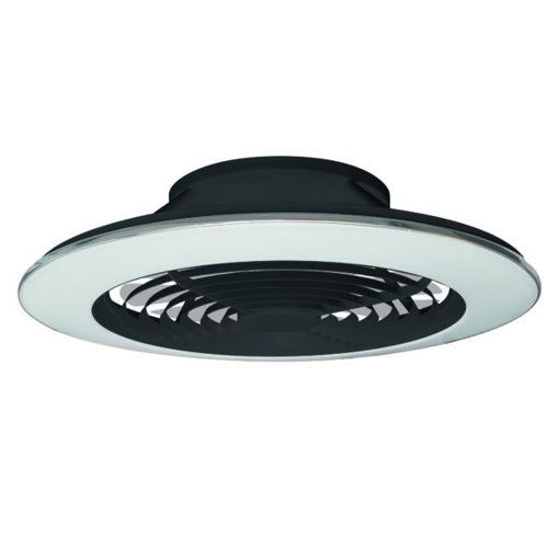 Immagine di Plafoniera led con ventilatore Alisio XL nero, diametro 73,5cm