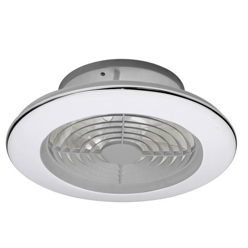 Immagine di Plafoniera led con ventilatore Alisio mini argento, diametro 52,5cm