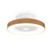Immagine di Plafoniera led con ventilatore Tibet mini bianco/legno, diametro 53cm