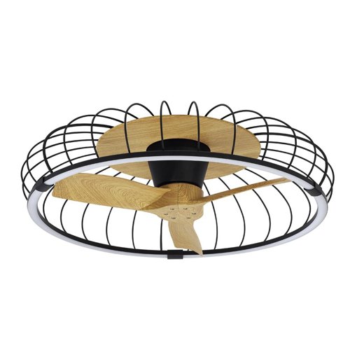 Immagine di Plafoniera led con ventilatore Nature nero, diametro 79cm