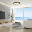 Immagine di Plafoniera led con ventilatore Polinesia Nautica corda di nylon diametro 64,6cm
