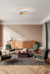 Immagine di Plafoniera led con ventilatore Ocean bianco/legno diametro 32,5cm