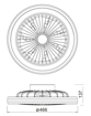 Immagine di Plafoniera led con ventilatore Gamer bianco diametro 46,6cm