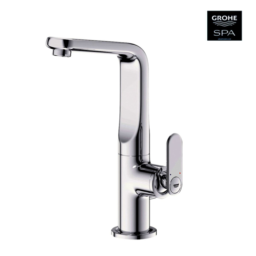 Immagine di Grohe 32184000 veris miscelatore per lavabo, bocca alta cromo