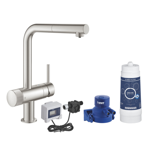 Immagine di Grohe blue pure minta starter kit satinato 120836