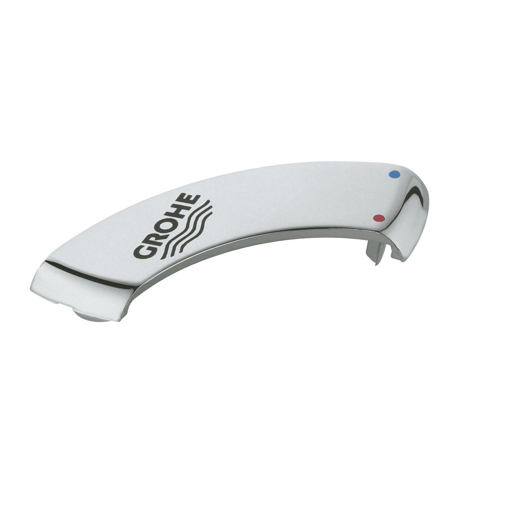 Immagine di Ricambio placchetta cromata per maniglia gruppi lavabo-bidet chiara modello vecchio grohe 46230000