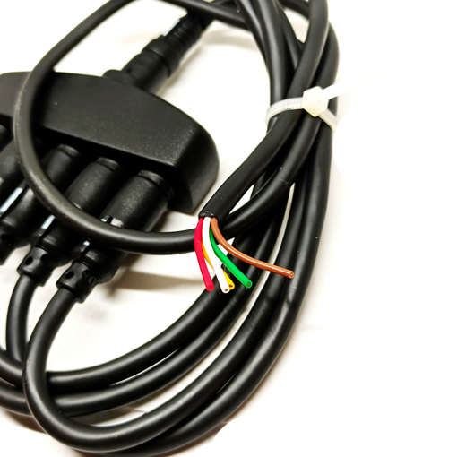 Immagine di Ricambio kit 4 fari cromoterapia rgb con cavo connettore soffione gessi rir4271