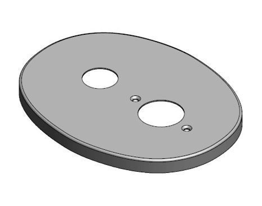 Immagine di Ricambio rosone due fori nuovo modello zucchetti r98314