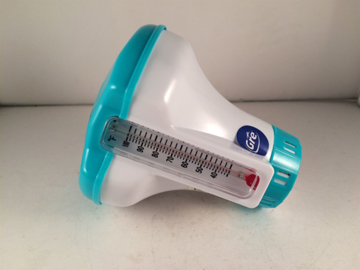 Immagine di Dosatore galleggiante ds - dosatore pastiglie da 20gr. con termometro metacril
