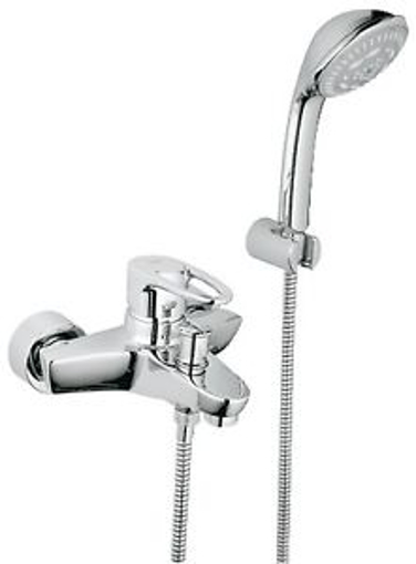 Immagine di Gruppo vasca europlus 2 33547001 con doccia e flessibile grohe
