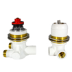 Immagine di Miscelatore termosatico e deviatore progressivo 2 vie bianco rall calyx 30810