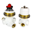 Immagine di Miscelatore termosatico e deviatore progressivo 2 vie bianco rall calyx 30810
