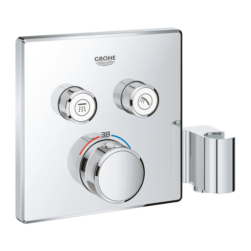 Immagine di Miscelatore termostatico a 2 vie con supporto manopola doccia grohe 29125000