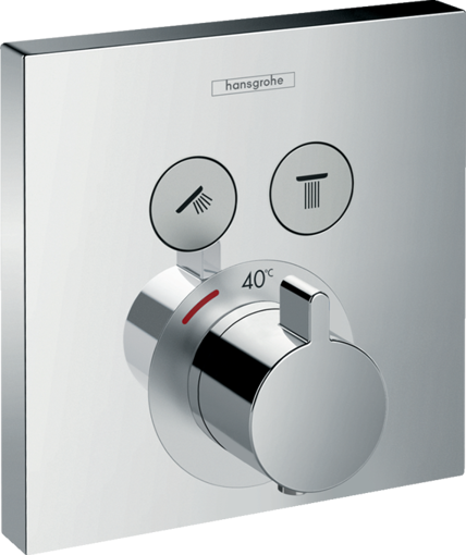 Immagine di Miscelatore termostatico ad incasso per 2 utenze hansgrohe 15763000