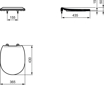 Immagine di Sedile wc softclose bianco serie connect ideal standard e772401