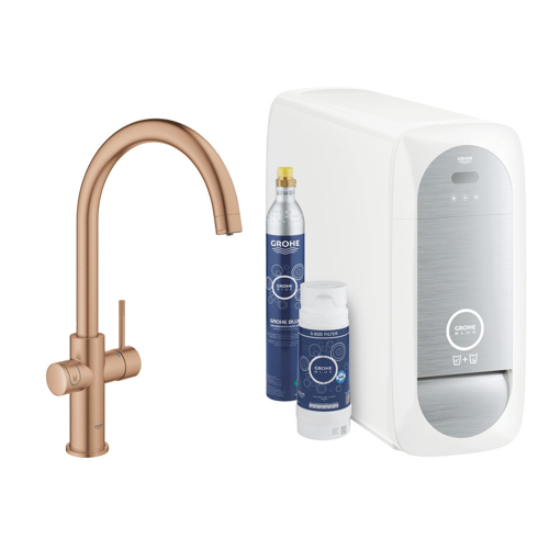 Immagine di Grohe blue home starter kit - miscelatore bocca c oro rosa spazzolato 31455dl1
