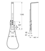 Immagine di Colonna doccia cromo totem moments design ideal standard k6190aa