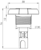 Immagine di Ricambio bocchetta fissa da 2" per a 1 foro per minipiscina wellis aj00214