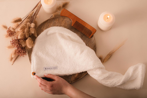 Immagine di Turbante capelli – spugna di bambù