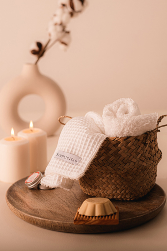 Immagine di Salvietta viso double – cotone e spugna di bambù